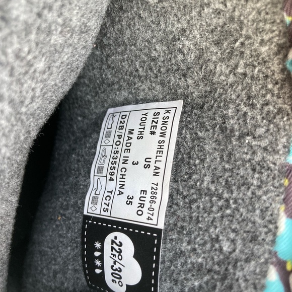 Bogs Kids Boots - Black and Blue Pattern - Picture 4 of 6